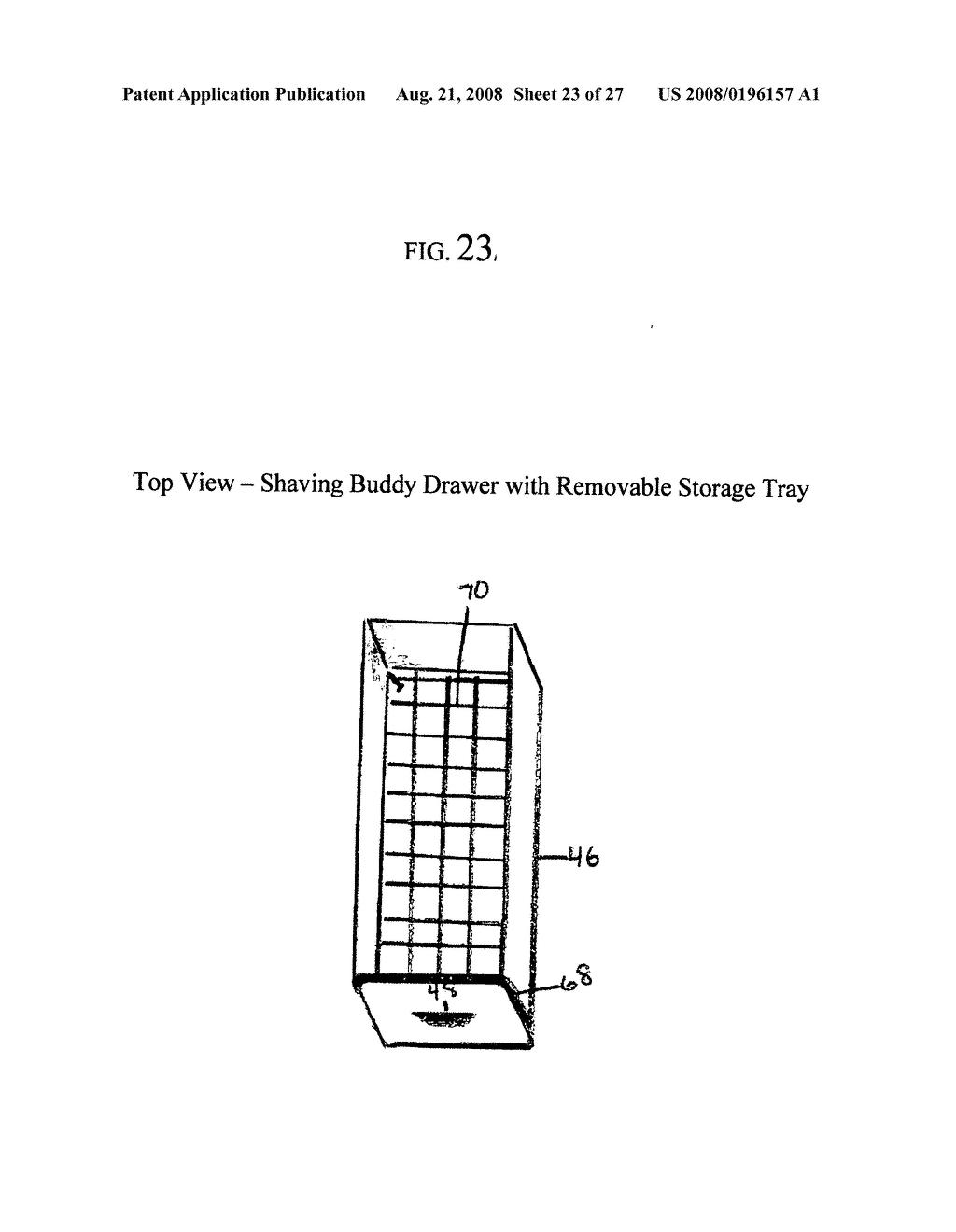 Shower cube with shaving buddy - diagram, schematic, and image 24