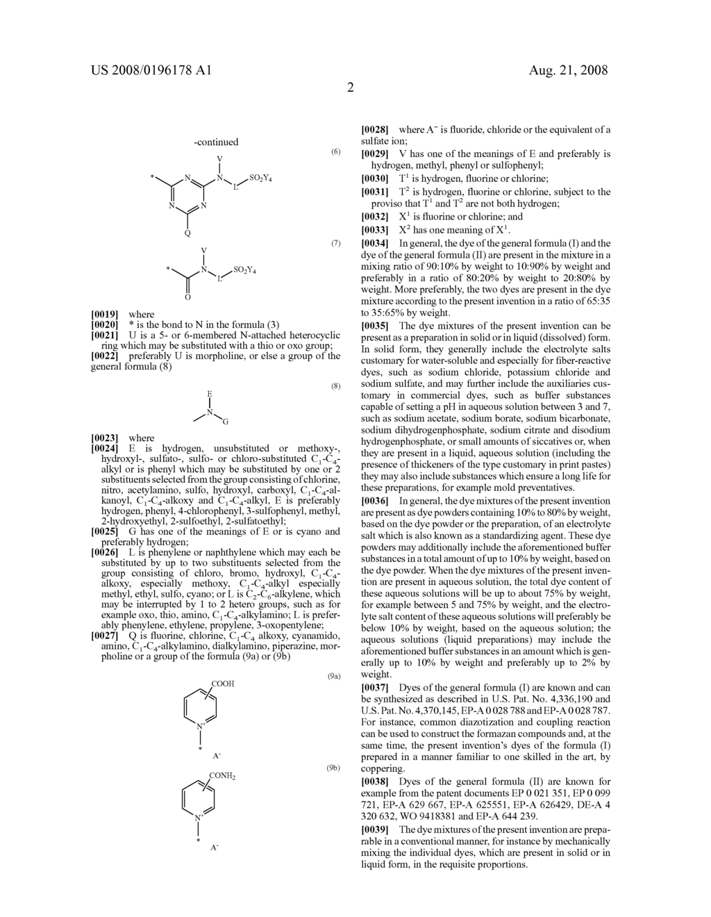 Mixture of Water-Soluble Fibre-Reactive Dyes, Method for the Production Thereof, and Use of the Same - diagram, schematic, and image 03