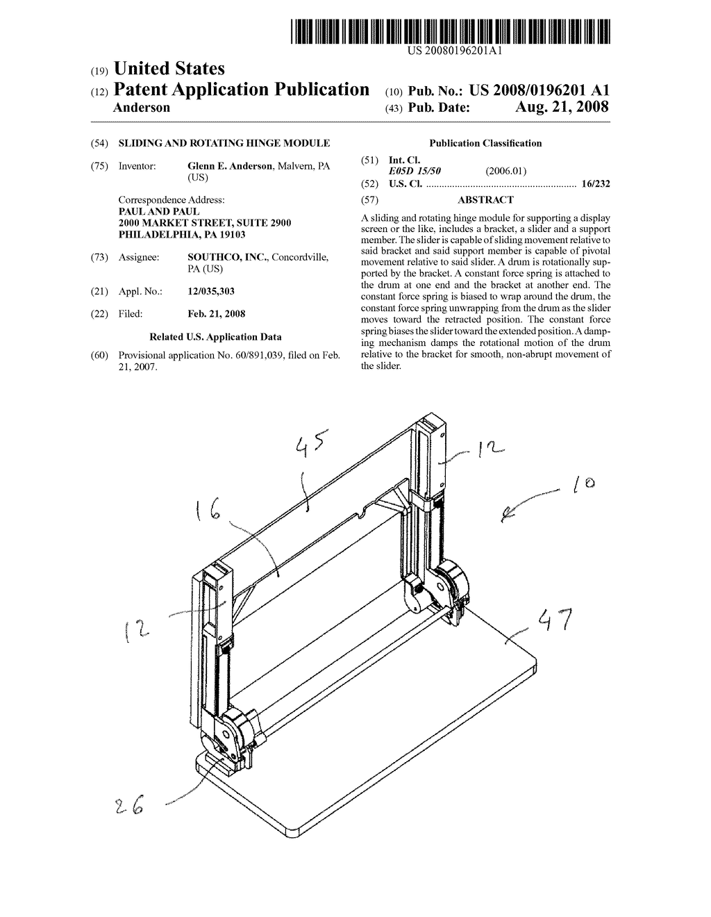 Sliding and Rotating Hinge Module - diagram, schematic, and image 01