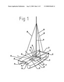 Mechanism for collapsible catamaran diagram and image