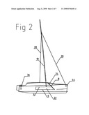 Mechanism for collapsible catamaran diagram and image