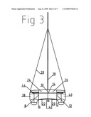 Mechanism for collapsible catamaran diagram and image