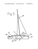 Mechanism for collapsible catamaran diagram and image