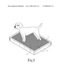 Device for Detecting, Containing, and Indicating the Presence of Fluidic Animal Waste Product at a Defined Location diagram and image