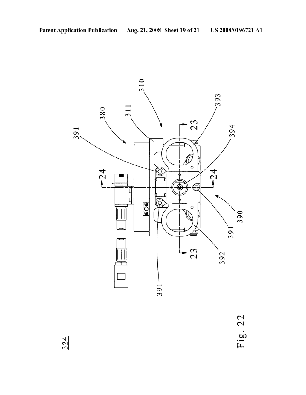 QUICK CONNECT PRESSURE REDUCER/CYLINDER VALVE FOR SELF-CONTAINED BREATHING APPARATUS - diagram, schematic, and image 20