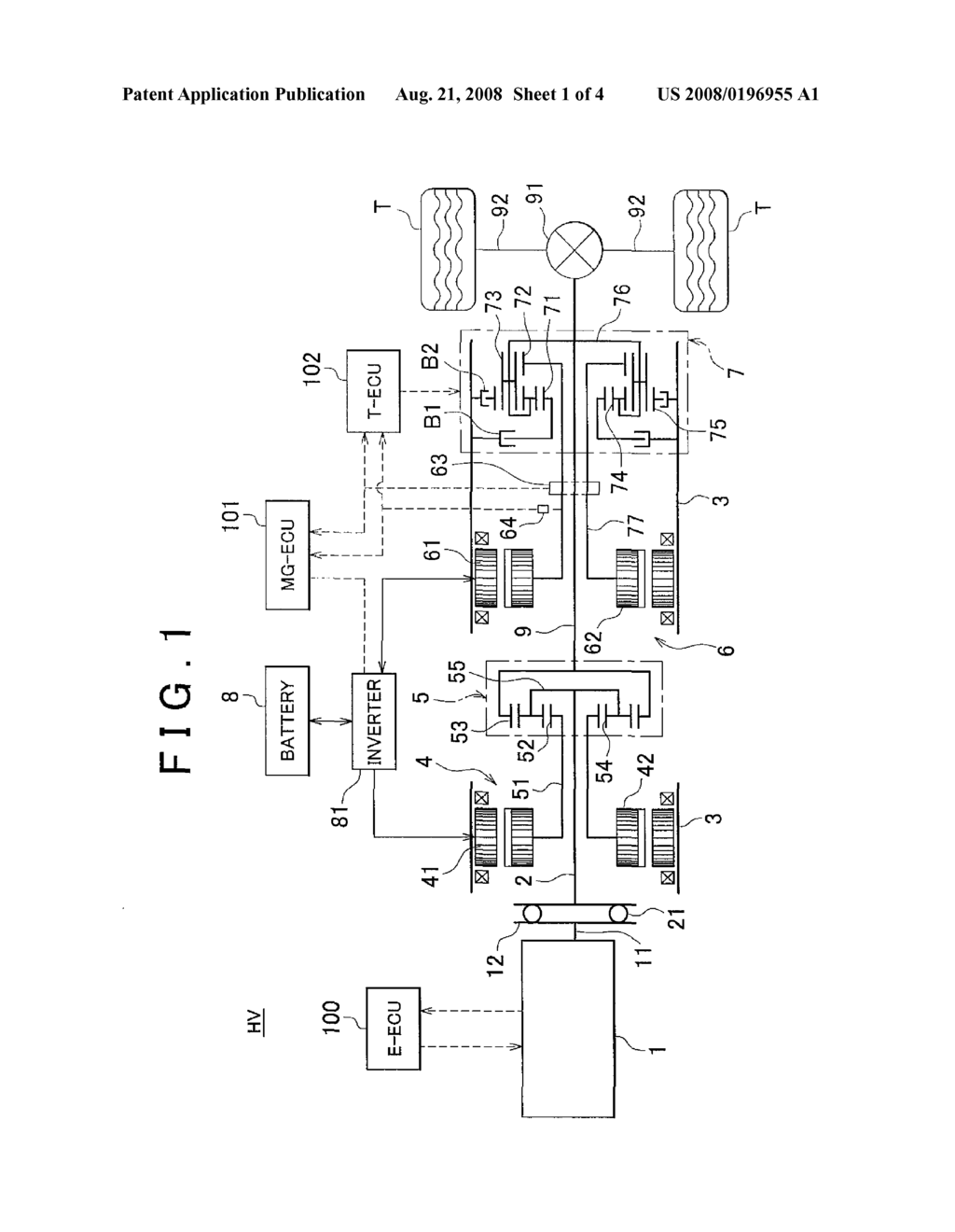 POWER OUTPUT DEVICE, AND HYBRID VEHICLE EQUIPPED WITH THE POWER OUTPUT DEVICE - diagram, schematic, and image 02