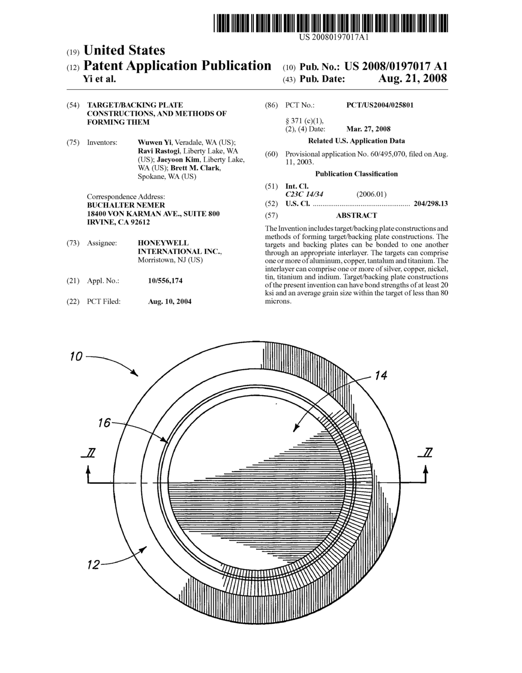 Target/Backing Plate Constructions, and Methods of Forming Them - diagram, schematic, and image 01