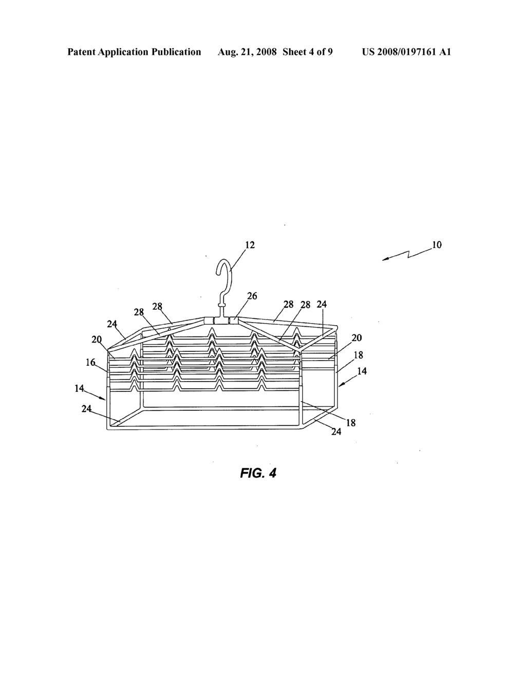 Retractable multi-tiered lingerie hanger - diagram, schematic, and image 05