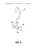 Retractable multi-tiered lingerie hanger diagram and image