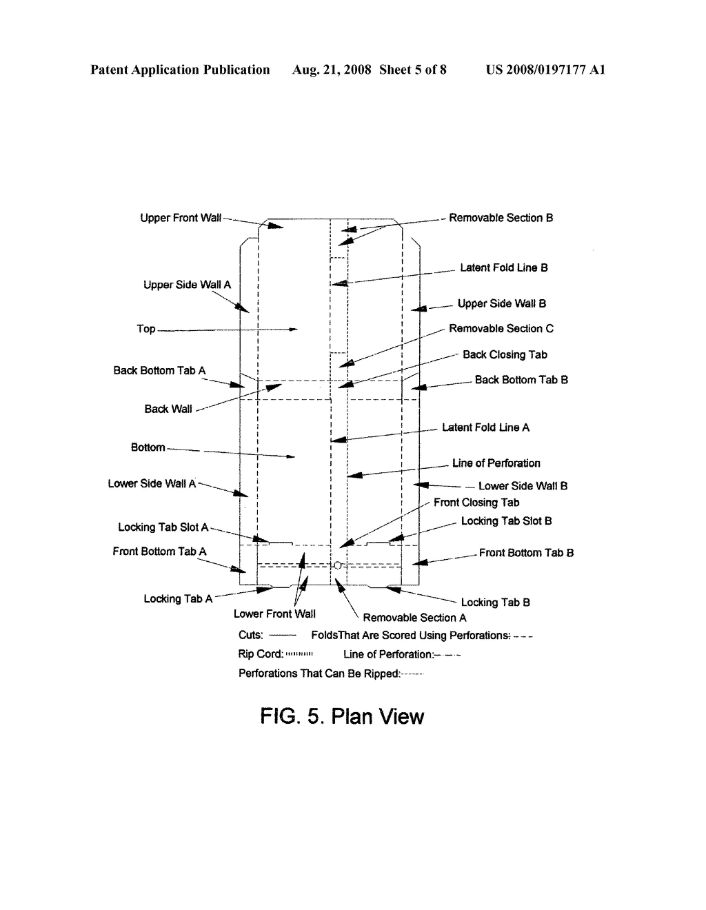 EZ-fold modular pizza box - diagram, schematic, and image 06