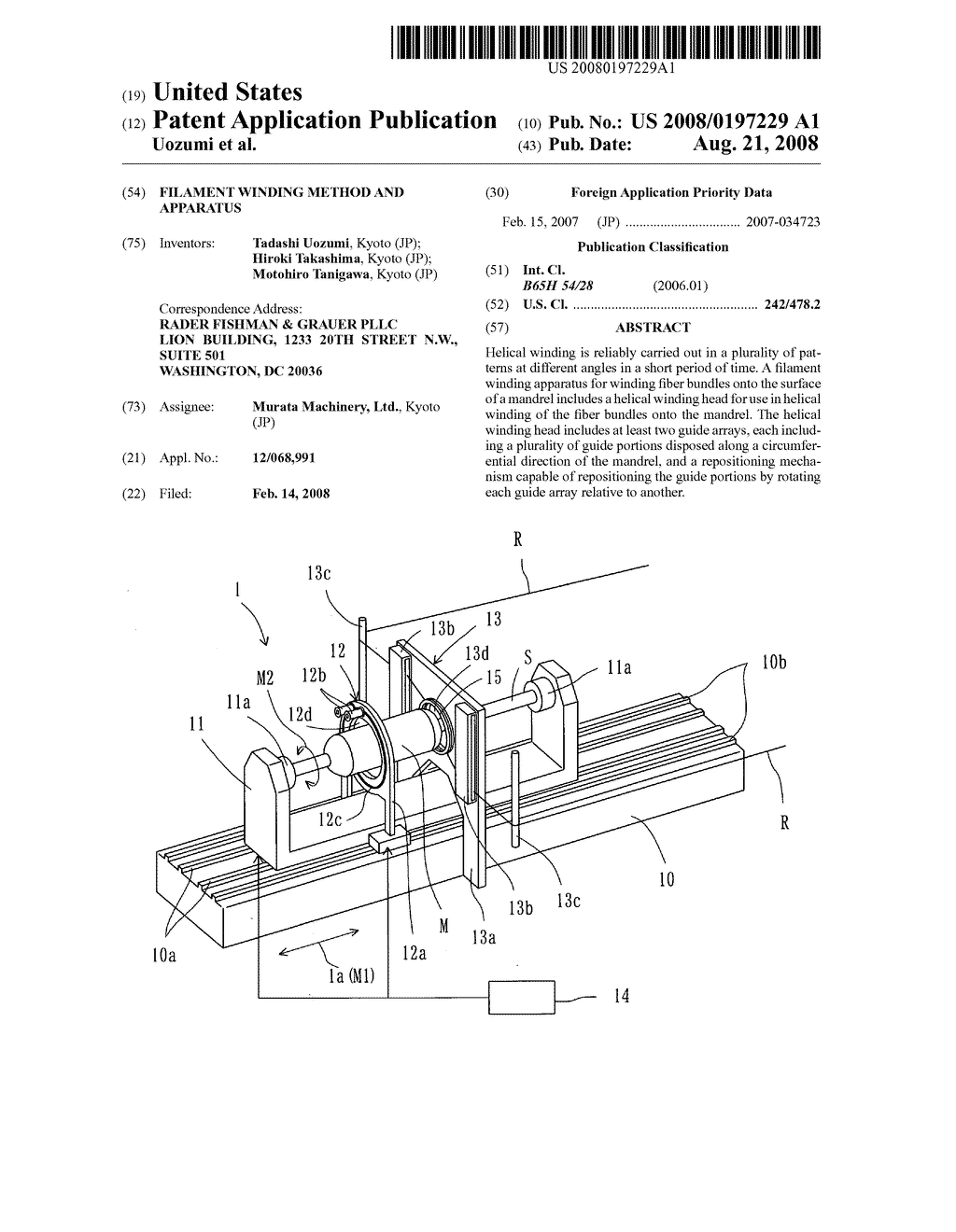 Filament winding method and apparatus - diagram, schematic, and image 01