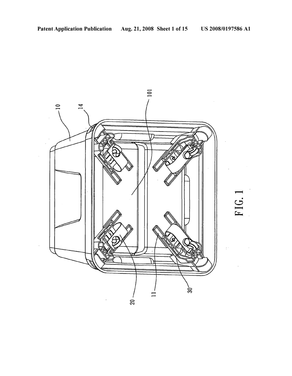 Chair with controllable wheel assembly - diagram, schematic, and image 02