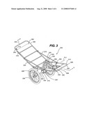 Powered utility cart with drivetrain differential diagram and image