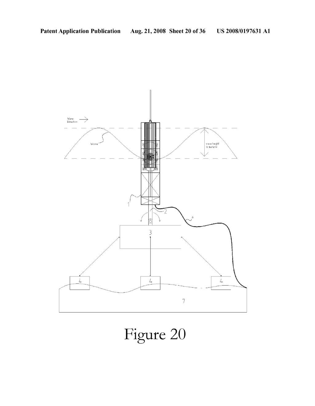 WAVE-POWER SYSTEM AND METHOD FOR GENERATING ENERGY AT CONSTANT ROTATIONAL SPEED AT VARIABLE SIGNIFICANT WAVE HEIGHTS AND PERIODS - diagram, schematic, and image 21