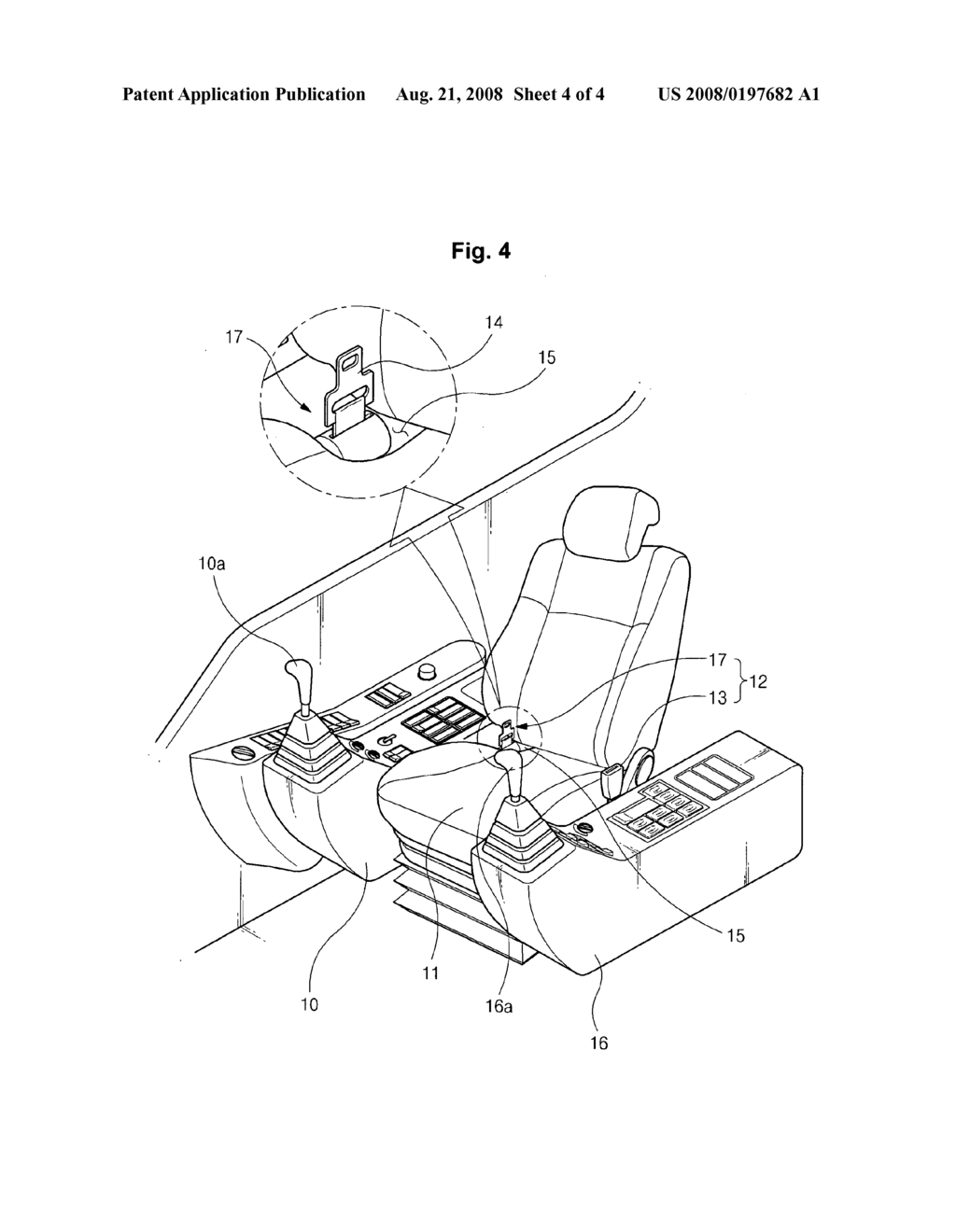 Seat for heavy construction equipment - diagram, schematic, and image 05