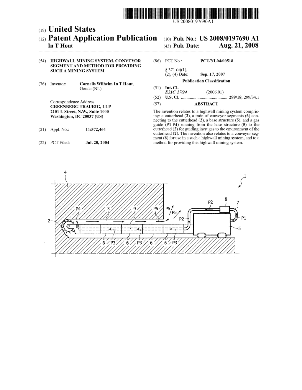 Highwall Mining System, Conveyor Segment And Method For Providing Such A Mining System - diagram, schematic, and image 01