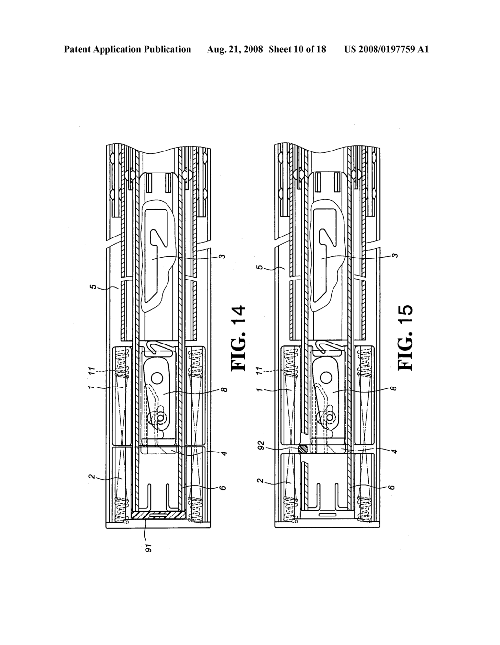 Slide assembly having an automatic retractable device - diagram, schematic, and image 11