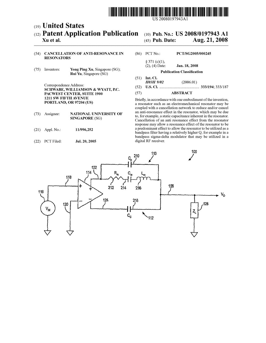 Cancellation of Anti-Resonance in Resonators - diagram, schematic, and image 01