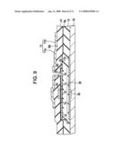 Electro-optical device, method for production of electro-optical device, and electronic apparatus diagram and image