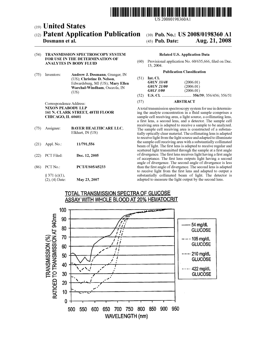 Transmission Spectroscopy System for Use in the Determination of Analytes In Body Fluid - diagram, schematic, and image 01