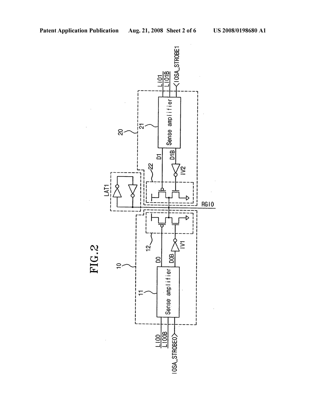 SEMICONDUCTOR MEMORY DEVICE HAVING INPUT/OUTPUT SENSE AMPLIFICATION CIRCUIT WITH REDUCED JUNCTION LOADING AND CIRCUIT LAYOUT AREA - diagram, schematic, and image 03