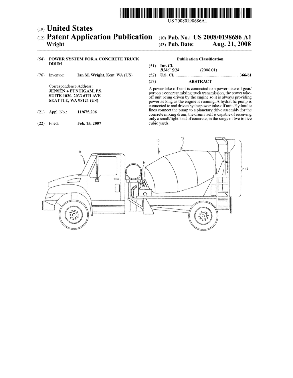 POWER SYSTEM FOR A CONCRETE TRUCK DRUM - diagram, schematic, and image 01