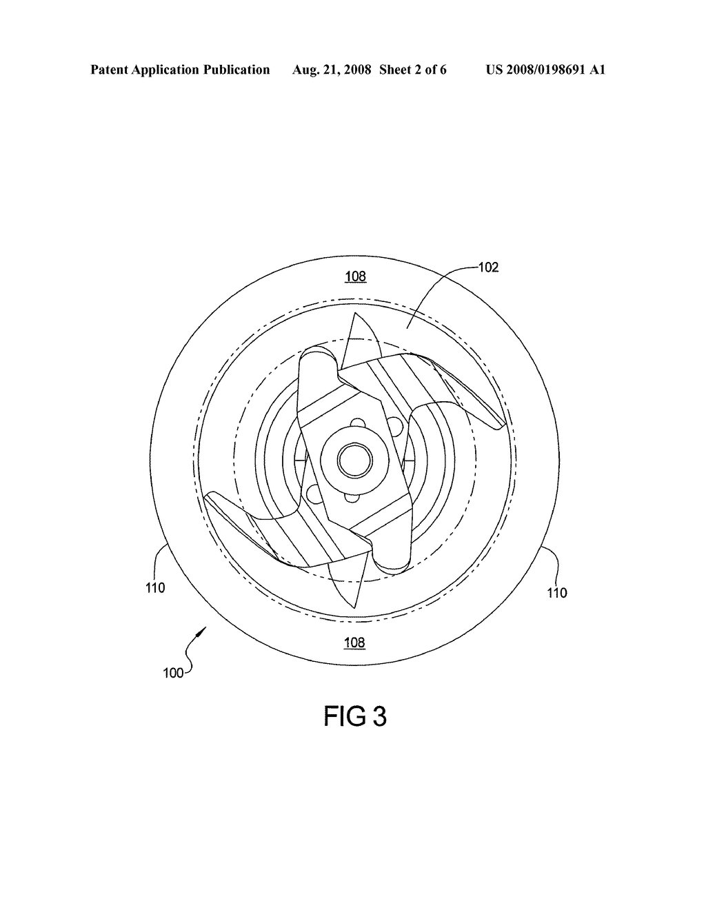 Blender/food processor blade arrangement for small throated blender jars - diagram, schematic, and image 03