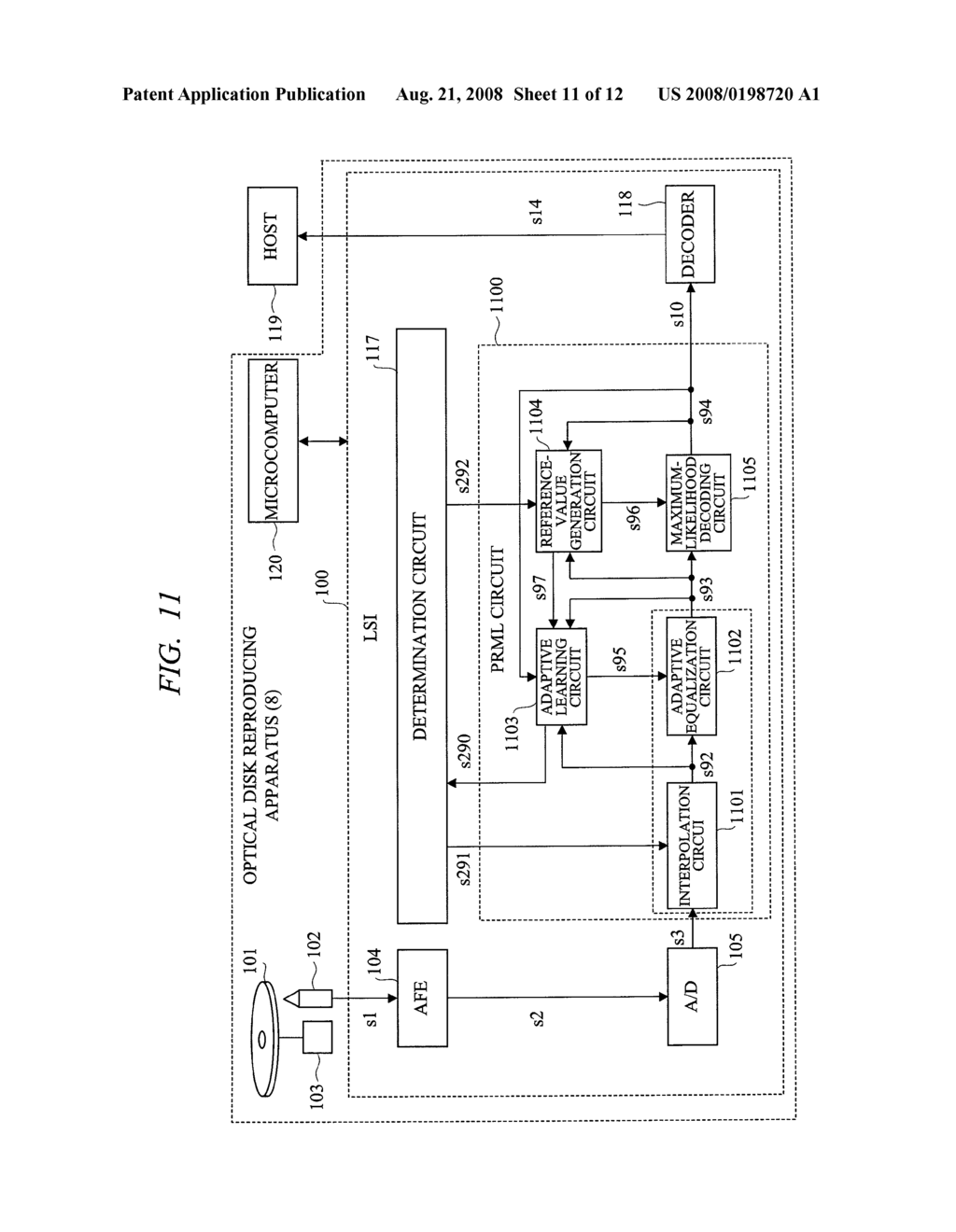 OPTICAL DISK REPRODUCING APPARATUS - diagram, schematic, and image 12