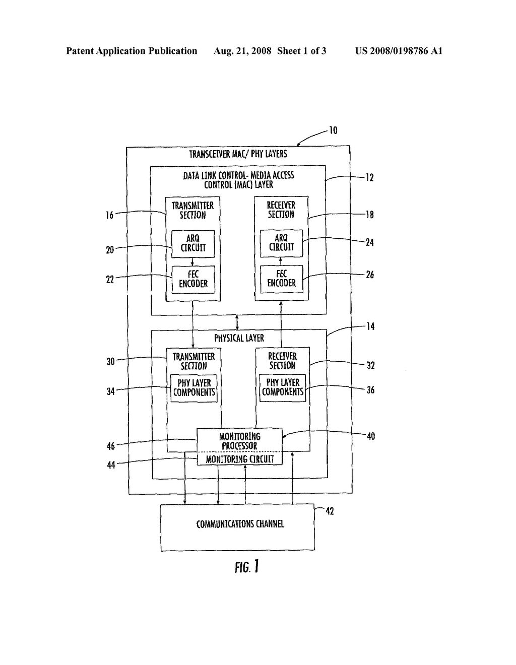 AUTOMATIC REPEAT REQUEST (ARQ) COMMUNICATION SYSTEM USING PHYSICAL LAYER MONITORING - diagram, schematic, and image 02