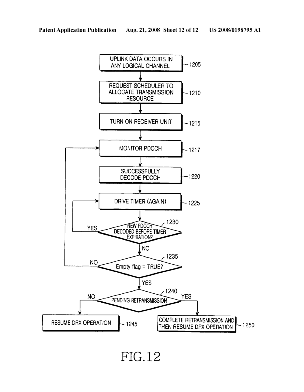 METHOD AND APPARATUS FOR PROCESSING UPLINK DATA BY DRX-MODE TERMINAL IN MOBILE TELECOMMUNICATION SYSTEM - diagram, schematic, and image 13