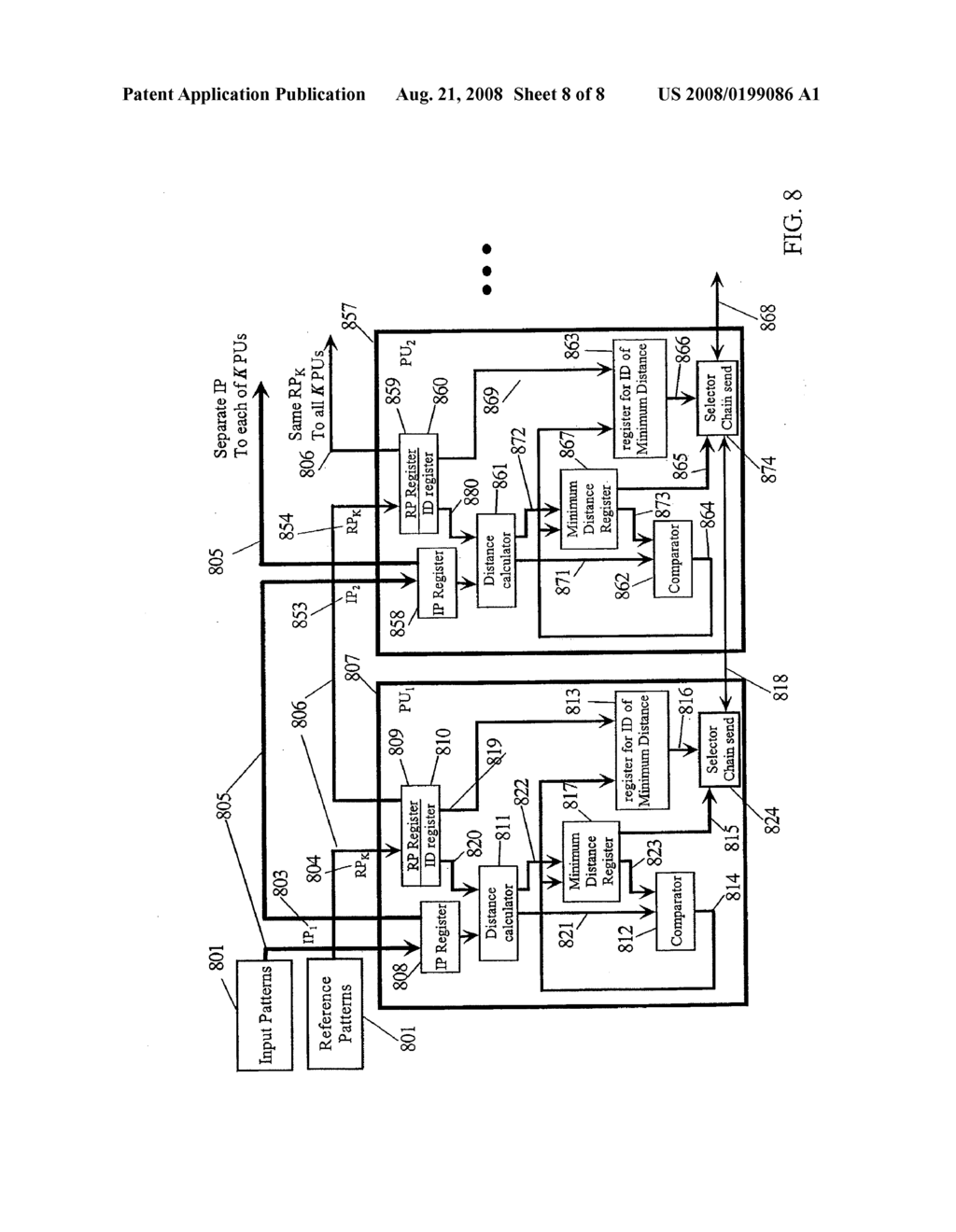 APPARATUS FOR PERFORMING FAST CLOSEST MATCH IN PATTERN RECOGNITION - diagram, schematic, and image 09