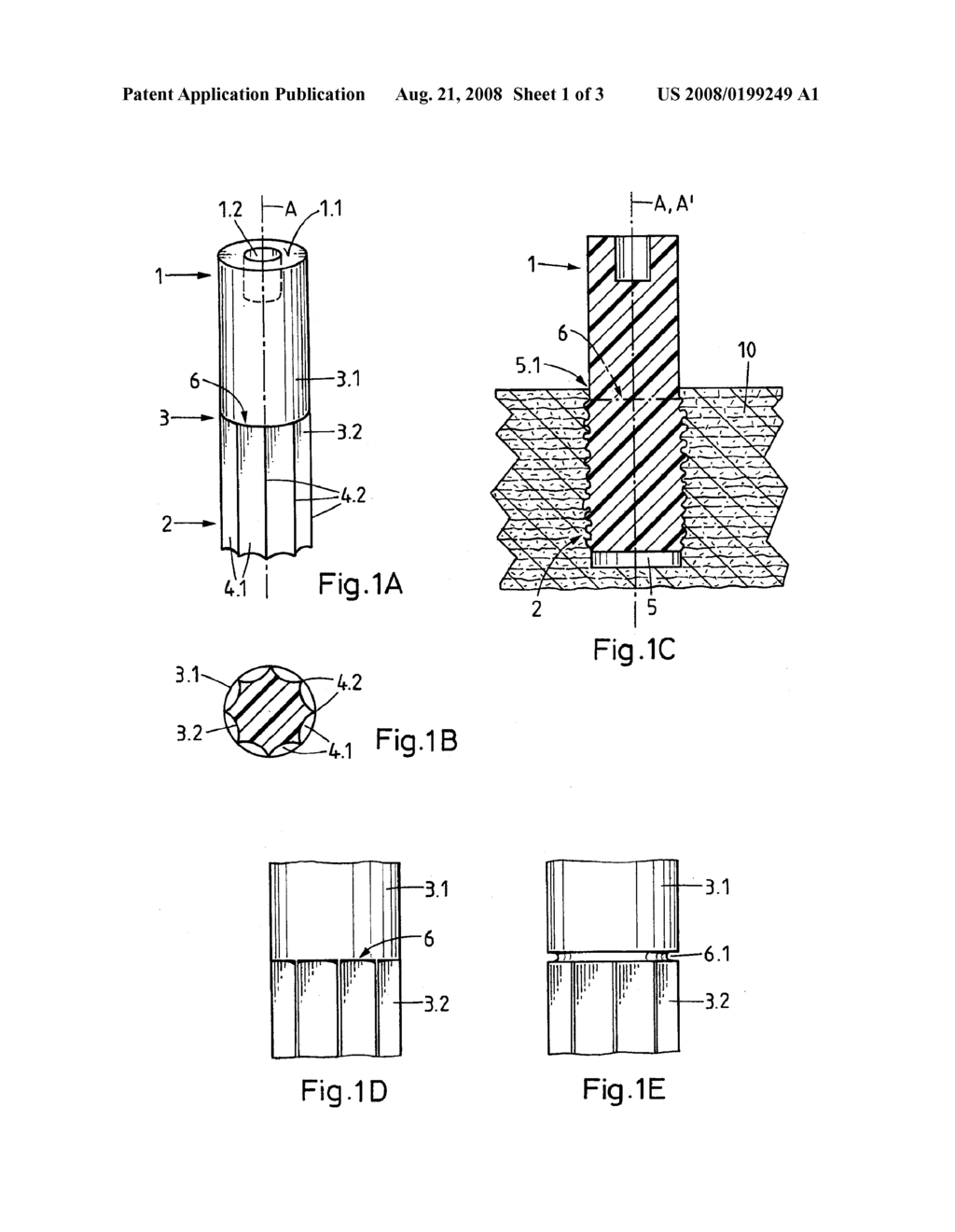 METHOD FOR ANCHORING A JOINING ELEMENT IN AN OBJECT AND JOINING ELEMENT TO BE USED IN THE METHOD - diagram, schematic, and image 02