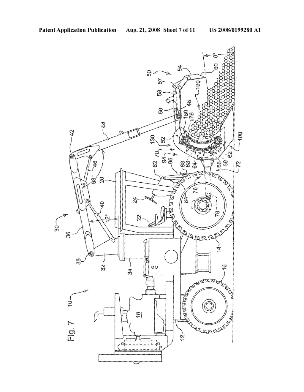 Sugar Cane Loader Equipped With C-Shaped Chain Piler And Multiple Rails For Guiding Grab During Loading - diagram, schematic, and image 08