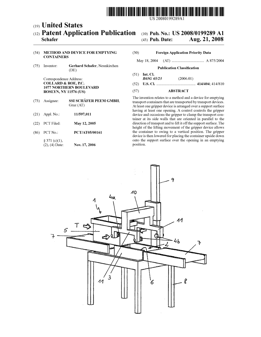 Method and Device For Emptying Containers - diagram, schematic, and image 01