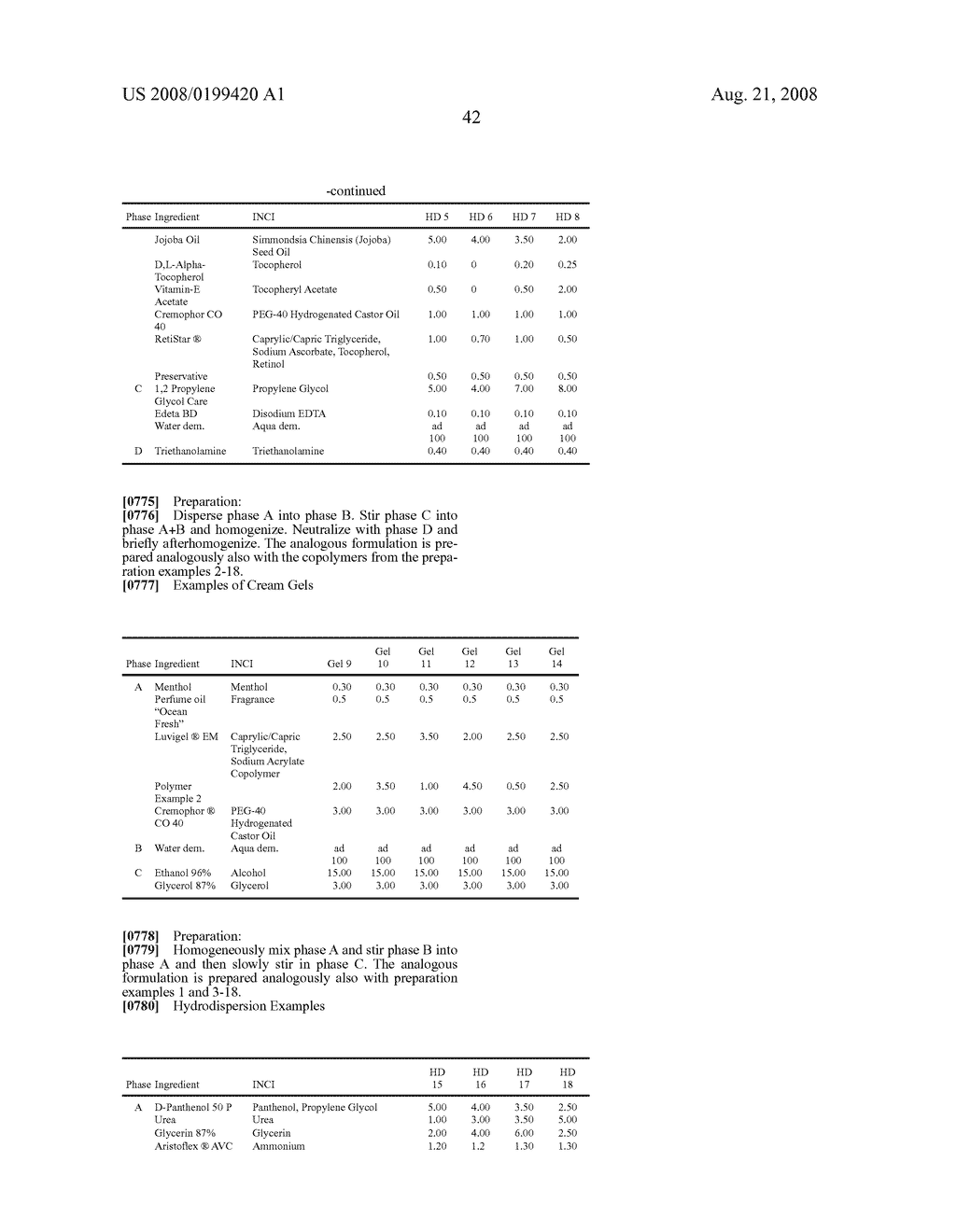 Use Of Polyisobutenyl Succinic Anhydride-Based Block Copolymers In Cosmetic Preparations - diagram, schematic, and image 43