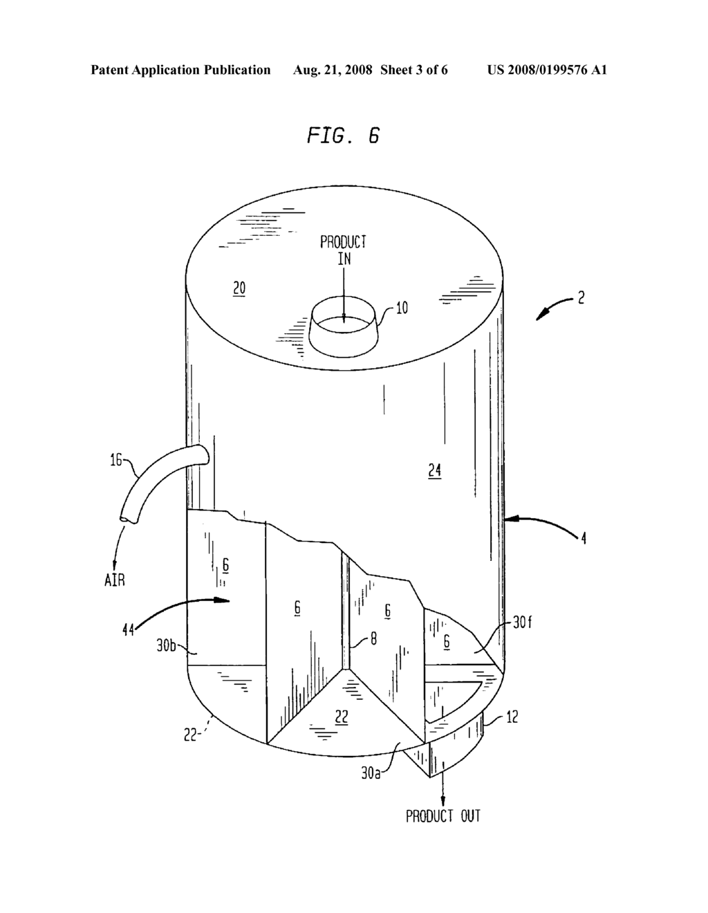 APPARATUS AND METHOD FOR PROVIDING TREATMENT TO A CONTINUOUS SUPPLY OF FOOD PRODUCT USING A VACUUM - diagram, schematic, and image 04