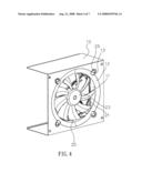 Power supply structure with air guide effect diagram and image