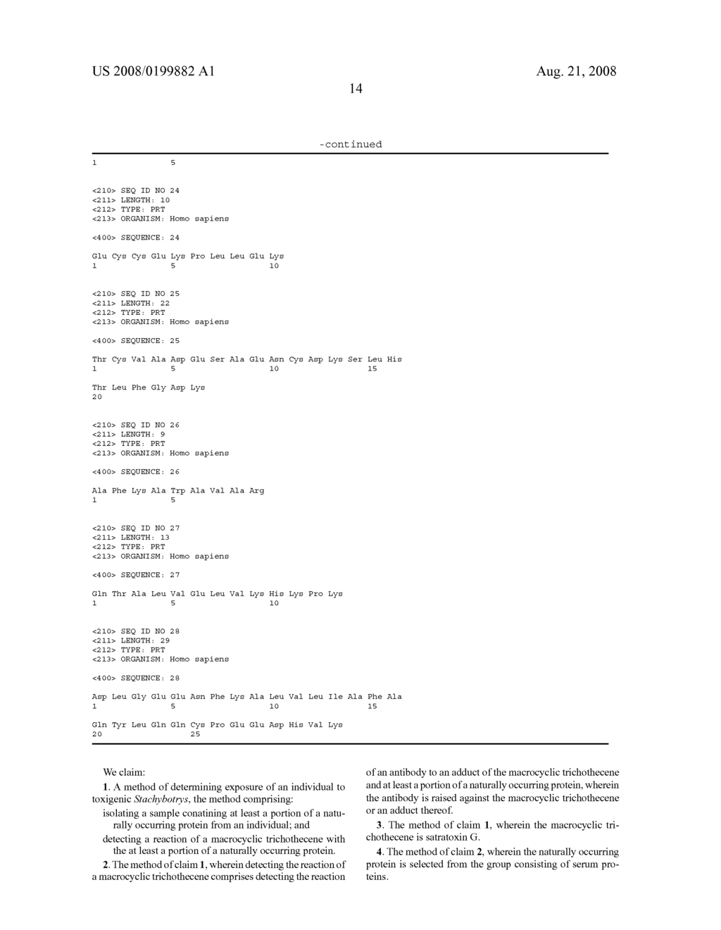 METHOD FOR DETECTION OF BIOMARKERS FOR EXPOSURE TO STACHYBOTRYS - diagram, schematic, and image 24