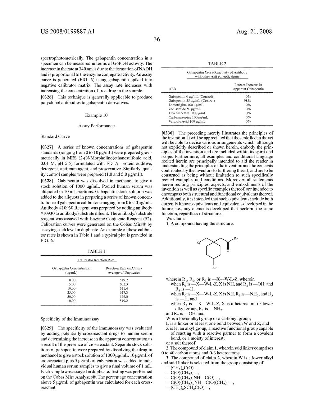 COMPOUNDS AND METHODS FOR USE IN DETECTING GABAPENTIN - diagram, schematic, and image 49