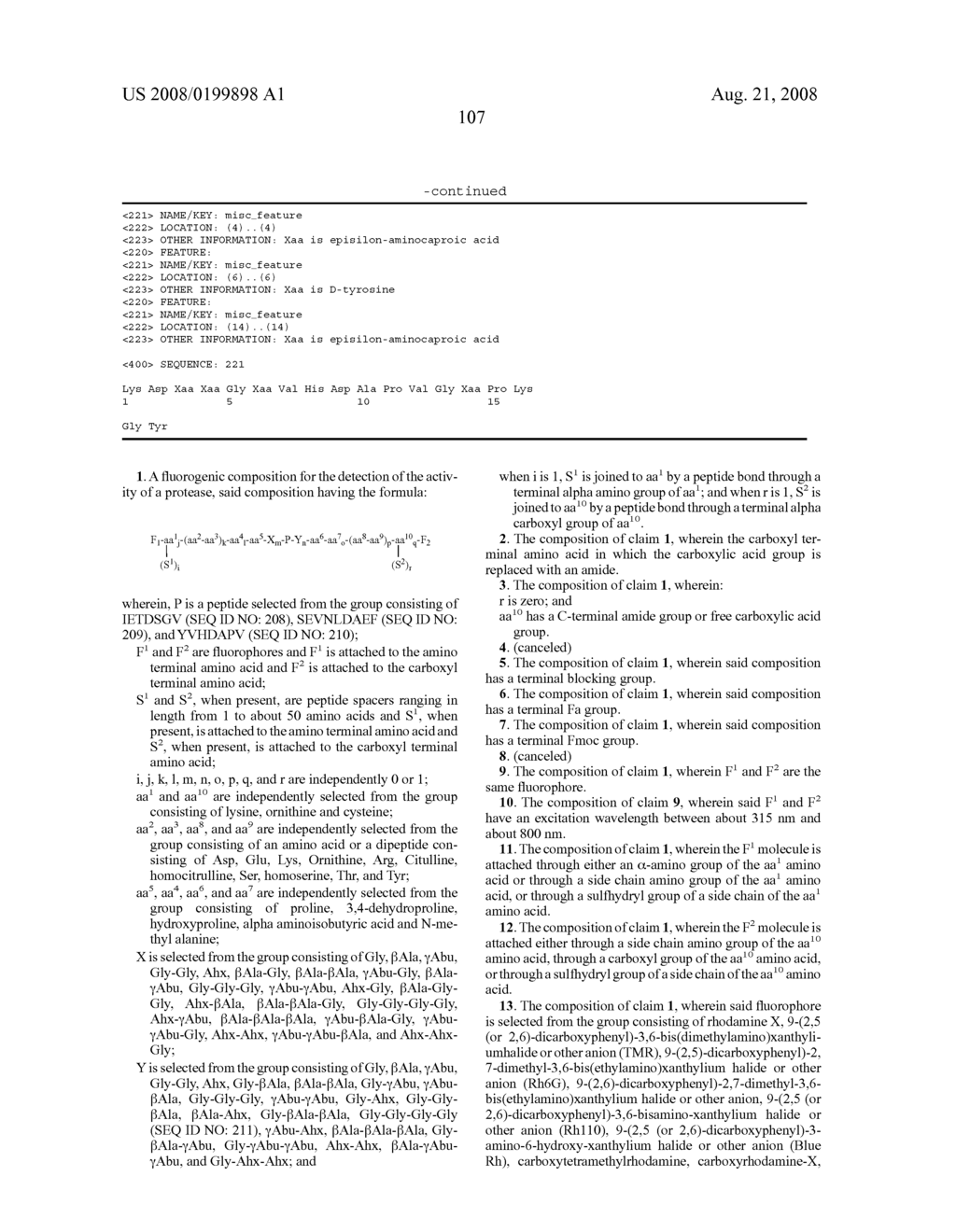 COMPOSITIONS FOR THE DETECTION OF ENZYME ACTIVITY IN BIOLOGICAL SAMPLES AND METHODS OF USE THEREOF - diagram, schematic, and image 119