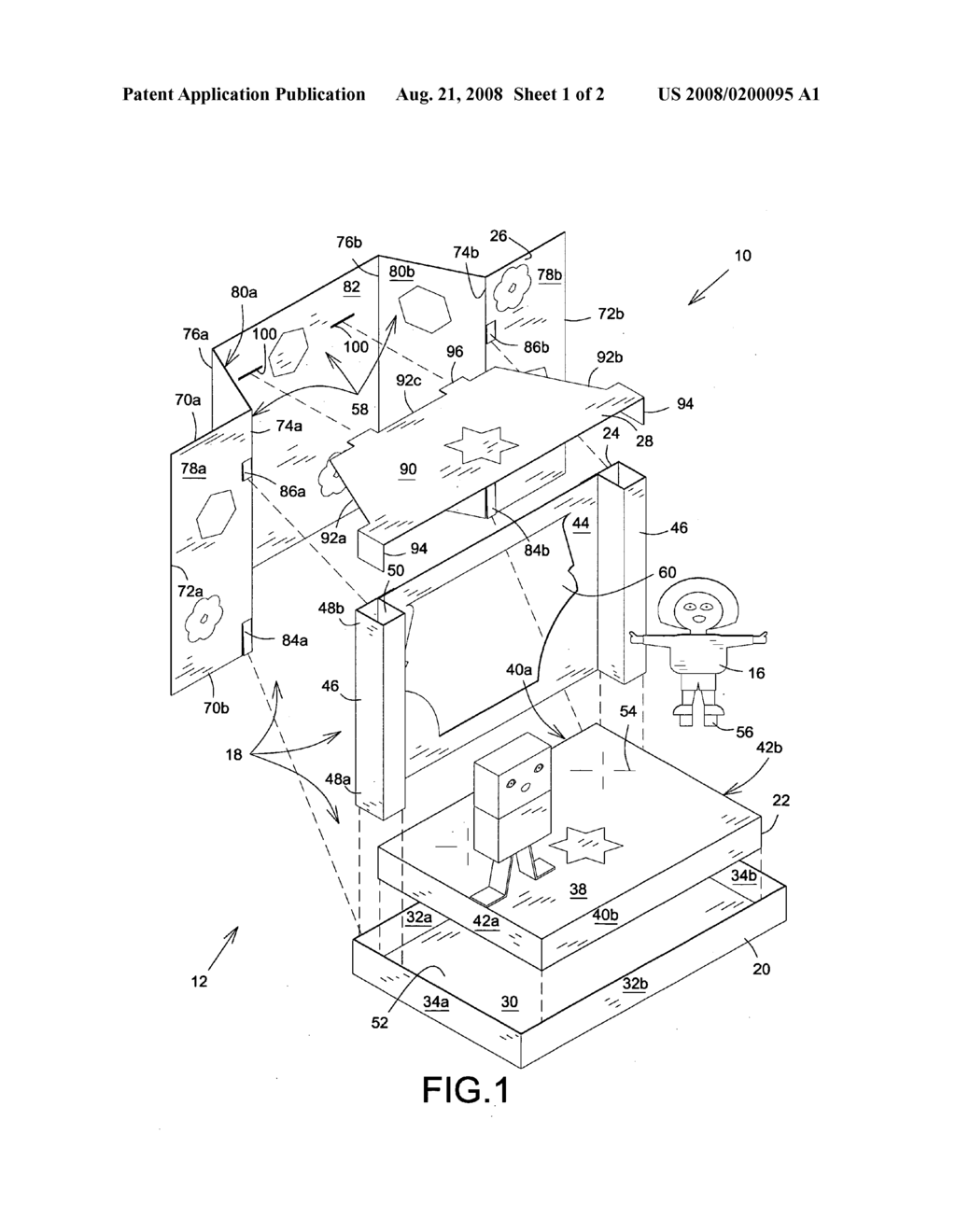 Foldable fortable stage assembly and origami set - diagram, schematic, and image 02