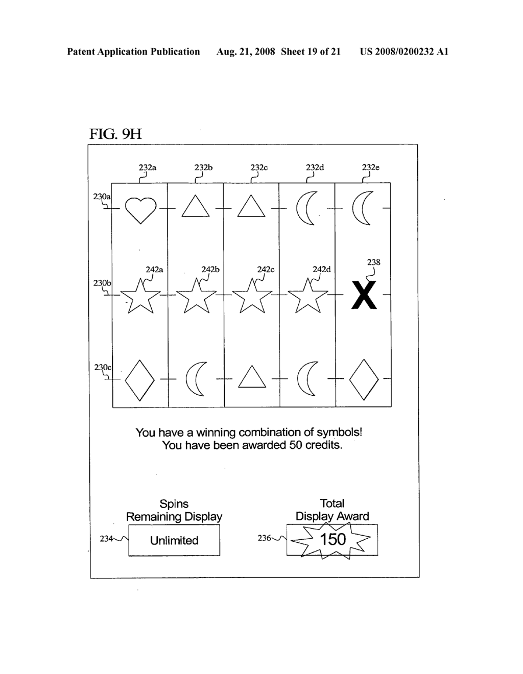 GAMING DEVICE HAVING A FREE SPIN GAME - diagram, schematic, and image 20