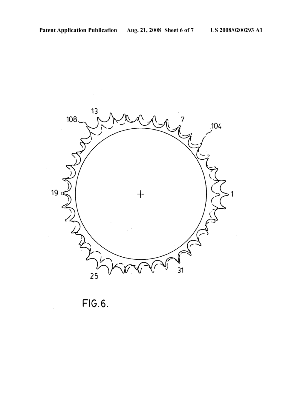 Sprocket With 1.5 Order, and Multiples Thereof, Vibration Canceling Profile and Synchronous Drive Employing Such a Sprocket - diagram, schematic, and image 07