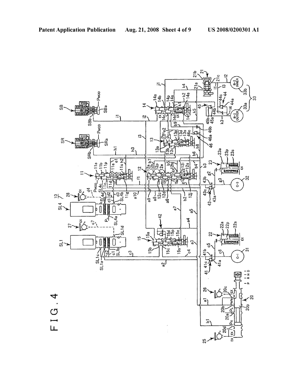 Hydraulic pressure control device of an automatic transmission and hybrid drive device having the hydraulic pressure control device - diagram, schematic, and image 05