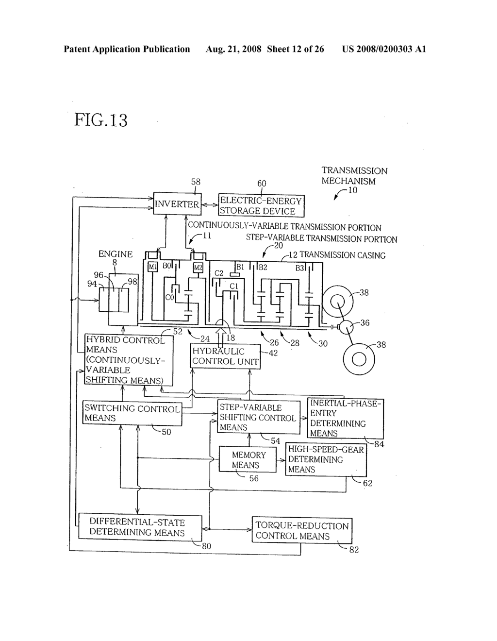 Control device for vehicular drive system - diagram, schematic, and image 13