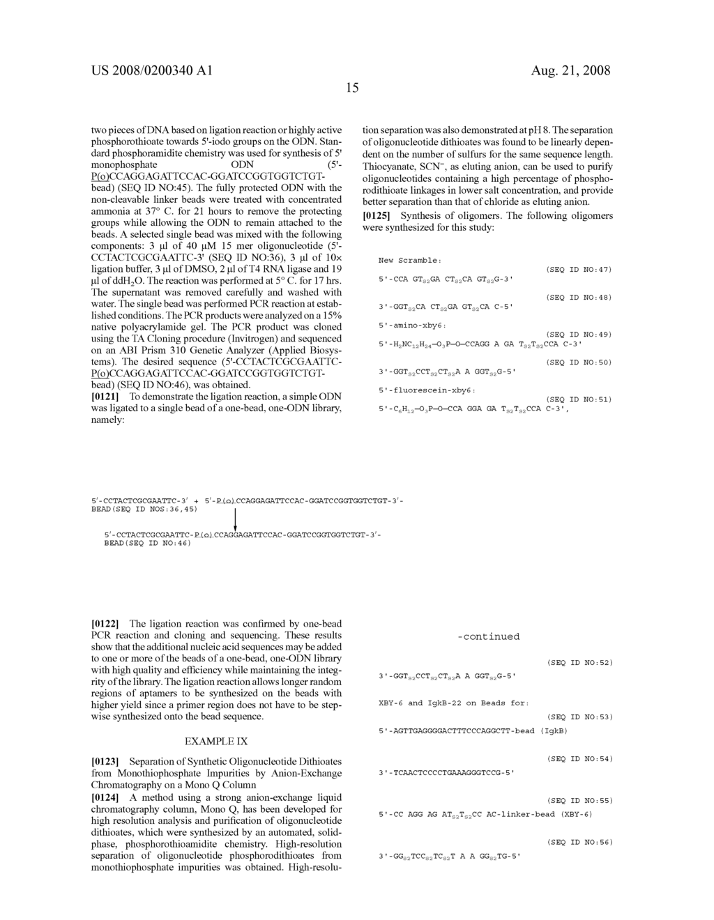 Bead Bound Combinatorial Oligonucleoside Phosphorothioate And Phosphorodithioate Aptamer Libraries - diagram, schematic, and image 24