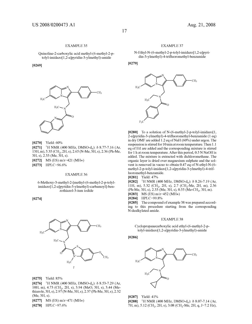 Imidazo [1,2-a]Pyridine Compounds, Compositions, Uses and Methods Thereto - diagram, schematic, and image 18