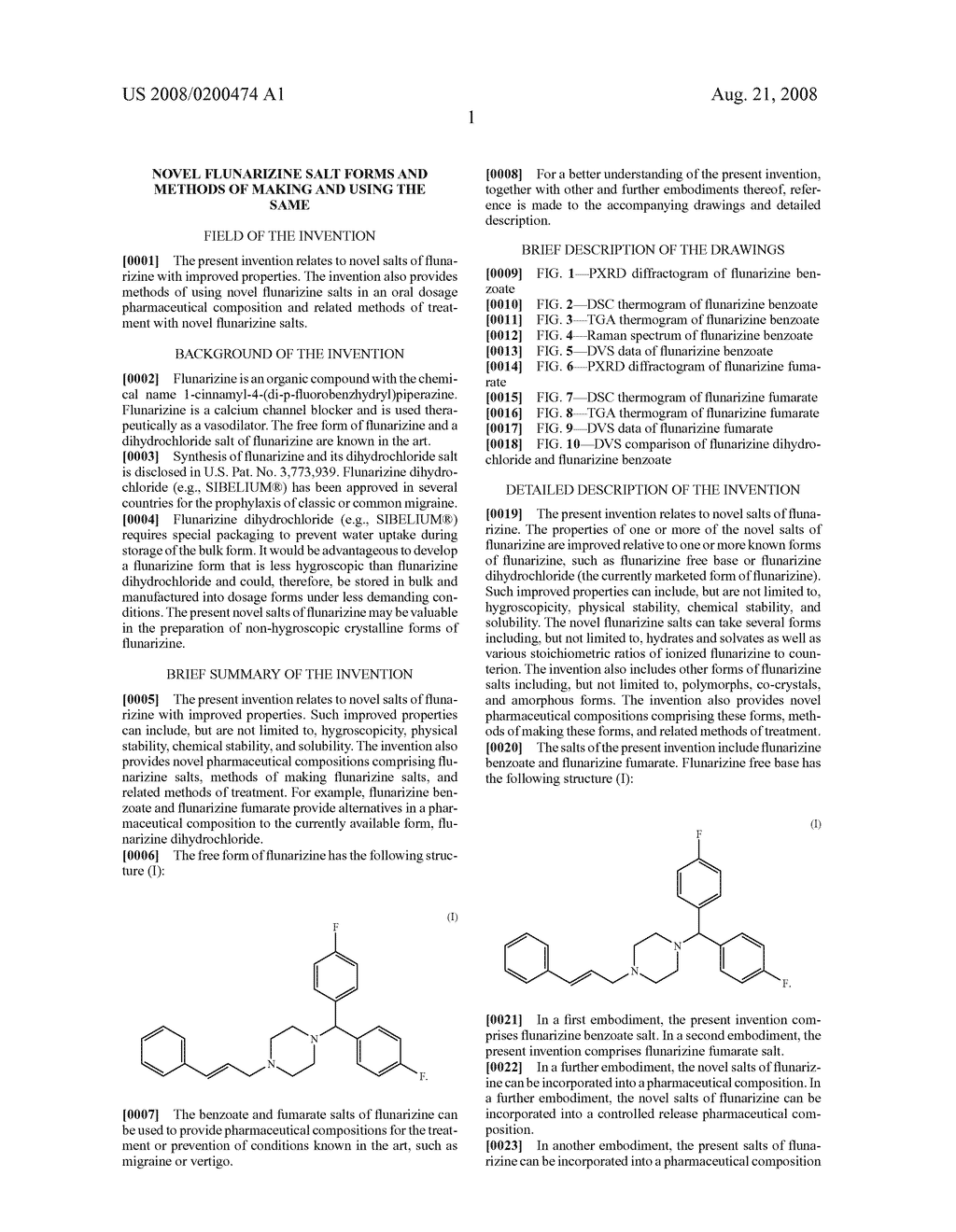 NOVEL FLUNARIZINE SALT FORMS AND METHODS OF MAKING AND USING THE SAME - diagram, schematic, and image 12