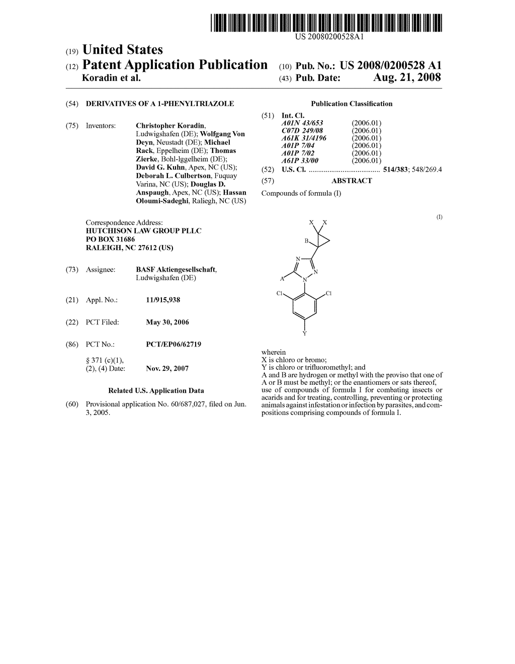 Derivatives of a 1-Phenyltriazole - diagram, schematic, and image 01