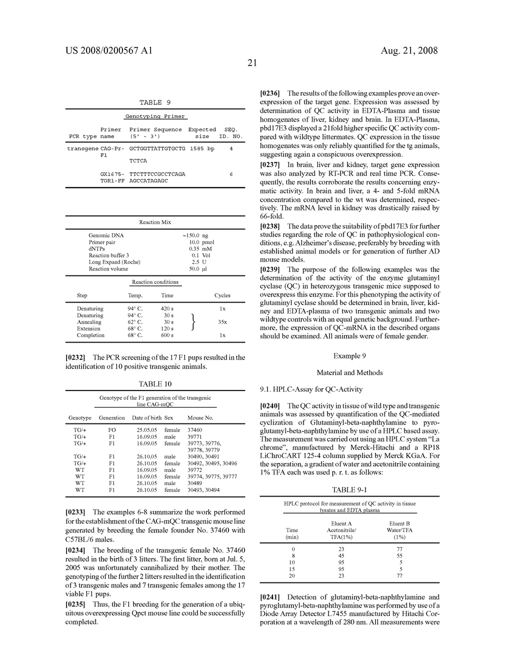 IN VIVO SCREENING MODELS FOR TREATMENT OF ALZHEIMER'S DISEASE AND OTHER QPCT-RELATED DISORDERS - diagram, schematic, and image 41